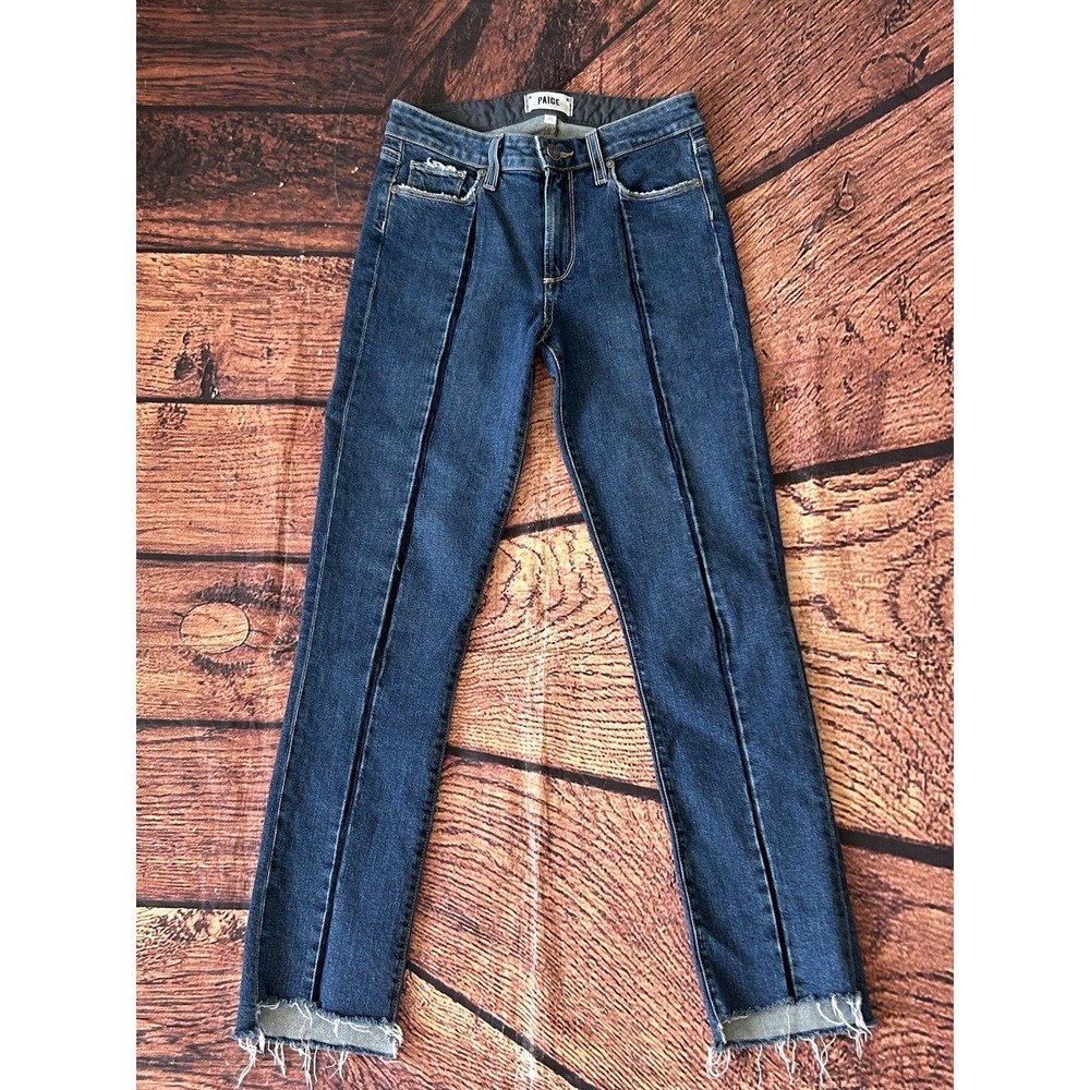 PAIGE Vintage Julia Jeans Felice Wash Fray Hem Women's Size 25 Denim